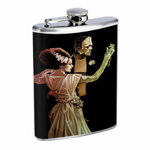 Vintage Monsters D9 8oz Hip Flask Stainless Steel Creepy Scary Creatures - $14.80