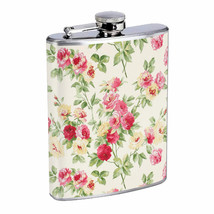 Vintage Wall Paper Hip Flask D14 8oz Stainless Steel Old Fashioned Retro - £11.63 GBP