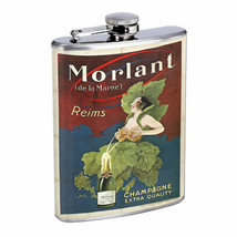 Vintage Wine Ads Hip Flask D2 8oz Stainless Steel Old Fashioned Retro - £11.89 GBP