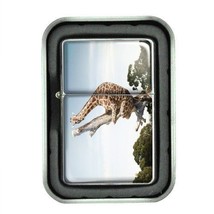 Windproof Oil Lighter w/ Gift Box Giraffe Design 05 Wild Life Zoo Animal... - $14.80