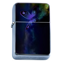 Windproof Refillable Flip Top Oil Lighter Butterflies D5 Colorful Monarch - £11.90 GBP