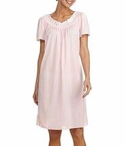 NEW Miss Elaine Tricot Floral Embroidered Nightgown gown Summer Pajamas Pink S - £23.79 GBP