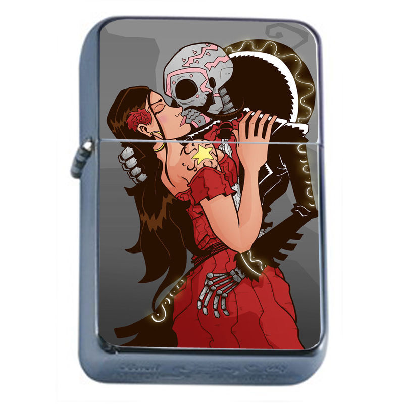 Windproof Refillable Flip Top Oil Lighter Mariachi D4 Mexican Band Spanish Music