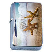 Windproof Refillable Flip Top Oil Lighter Starfish D2 Sea Star Ocean Fish - £11.93 GBP