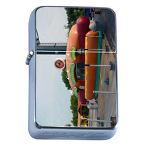 Windproof Refillable Flip Top Oil Lighter Vintage Hot Dog Sign D6 Retro Old - £11.90 GBP