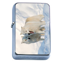 Windproof Refillable Flip Top Oil Lighter Wolf D1 Wilderness Animal Dog Hunter - £11.70 GBP