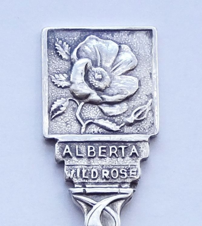 Collector Souvenir Spoon Canada Alberta Wild Rose K.L.A. 1980 - 1981 - $9.99