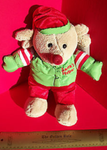 DanDee Plush Toy Mouse Dan Dee Christmas Holiday Stuffed Animal Santa's Helper  - £7.54 GBP