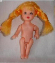 Chelsea Kelly doll friend yellow blond hair pigtail braids vintage Barbie family - £8.00 GBP