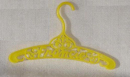 Vintage mod Barbie Family Francie doll script hanger yellow - £7.96 GBP