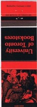 University Of Toronto Bookstore Matchbook Red Bookseller Eddy Match - £0.73 GBP