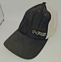 NRS Mesh Trucker Hat Snap Back black white FLEXFIT one size fits all riv... - $9.74
