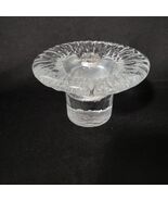 Vintage Blenko Don shepherd Ice Mushroom Candle Holder Clear Glass MCM 3... - €23,01 EUR