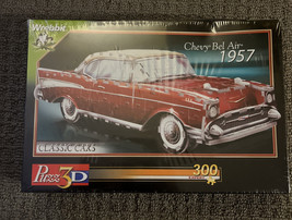 1957 Chevy Bel Air - 1:24 Model Car 3D Puzzle Wrebbit 300 Pcs Brand New Sealed! - $23.32