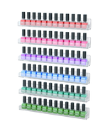 NIUBEE 6 Pack Nail Polish Rack Wall Mounted Shelf with Removable Anti-Sl... - £28.37 GBP