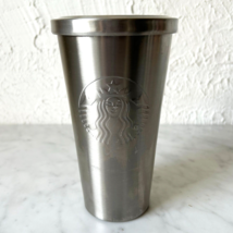 Starbucks Stainless Steel Tumbler Cold Cup Classic Mermaid Logo 16 oz 2014 - $18.95
