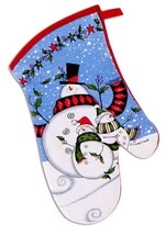 Holly Jolly Holiday Snowman Family Oven Mitt 7x12 inches by Kay Dee Designs - $163.90 MXN