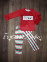 NEW Boutique Dr Seuss Grinch Stole Christmas Boys Panel Shirt &amp; Pants Ou... - £12.03 GBP