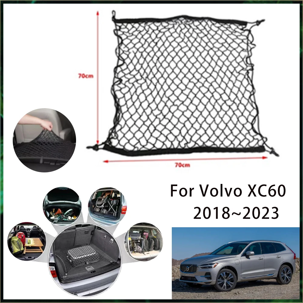 Car Trunk Net For Volvo XC60 2023 Accessories T8 AWD B5 Plug-in Hybrid 2... - £13.35 GBP+