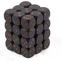 Chessex Dice DND Dice Set-Chessex D&amp;D Dice-12mm Opaque Dark Grey and Cop... - £15.06 GBP