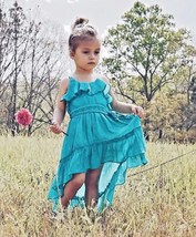 Girls High Low Birthday Dress. Beach Photos Dress. Vacation, Cruise Boho... - £18.86 GBP