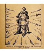 1914 WW1 Print Homefront Suffering Phil Porter Art Antique Military Coll... - $49.14 CAD