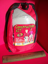 Toy Gift Construction Kit Red Creative Kid Tool Belt Set Glove Knee Pad Backpack - £11.38 GBP