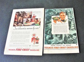 1930s Texaco-from coast to coast-Set of (2) Magazine Page Advertisement ... - £7.79 GBP