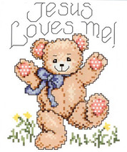 Jesus Loves Me Teddy Bear Cross Stitch Pattern***L@@K*** - £2.35 GBP