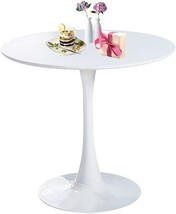 Round Dining Table White With Pedestal Base,31.5&quot; Modern, Tulip White Table - £182.81 GBP