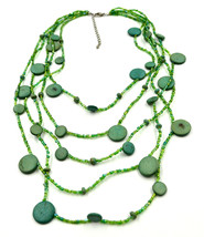 Charming new grass green multi layer beads handmade necklace - £7,862.77 GBP