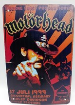 Motorhead Tin Metal Sign 8x12 Lemmy In Concert Ace of Spades Vintage Look - £7.63 GBP