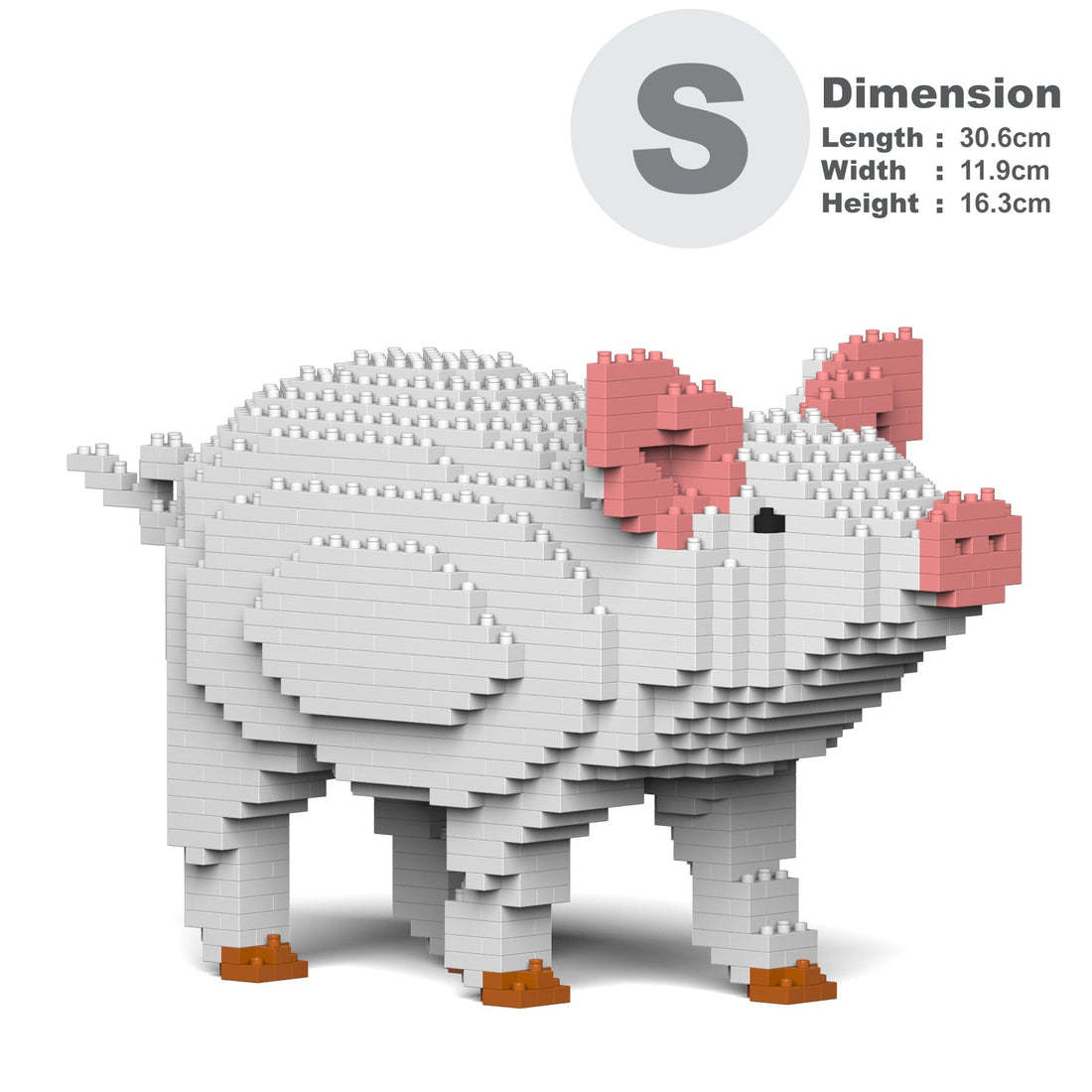 Pig Sculptures (JEKCA Lego Brick) DIY Kit