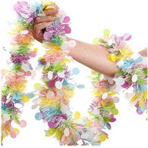 50Ft Multi-Colored Glitter Tinsel Garland - Perfect Easter Gift &amp; Decora... - $37.57