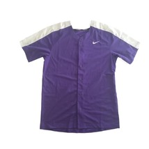 Nike Men&#39;s Team Vapor Select Full Button Dri-Fit Jersey Purple/White Size Medium - £39.42 GBP