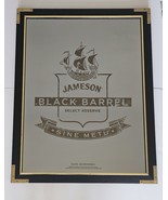Jameson Irish Whiskey Black Barrel Select Reserve Wood Framed Bar Mirror... - $2,213.57 MXN