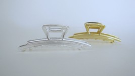 Gold or silver metal hair claw clip for fine thin hair - £7.95 GBP