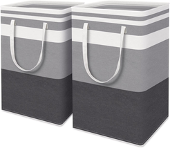 Homehacks 2-Pack Large Laundry Basket, Waterproof, Freestanding Laundry ... - $29.69