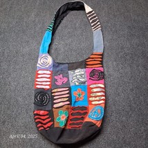 Hippie Boho Bag Made in India Colorful Purse Quilted Embroidered Shoulde... - $15.56