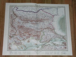 1927 Original Vintage Map Of Bulgaria / Turkey / Greece / Istanbul Sofia - £22.34 GBP
