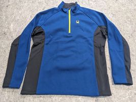New Spyder Outbound Sweater Pullover Jacket Mens Blue Black Yellow XXL - $24.99