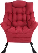 Superrella Modern Soft Accent Chair Living Room Upholstered Single Armchair High - £167.28 GBP