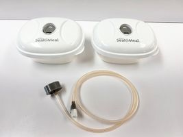Lot of 2 Rival Seal a Meal FoodSaver Small Stackable Containers with Tubing - $19.00