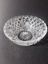 VTG Bohemia Lead Crystal Scalloped Cut Clear Glass Floral Bowl Czech Rep... - $41.00