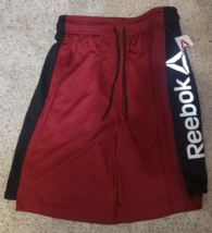 Reebok Men&#39;s Athletic Training Shorts Reflective Sz S Red/Black Gym Slim Fit NWT - £13.21 GBP
