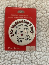Hallmark BUTTON PIN Valentines Vintage Dog READ MY LIPS 1993 Shoebox Hol... - €6,84 EUR