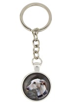 Grey Hound. Keyring, keychain for dog lovers. Photo jewellery. Men&#39;s jew... - $16.19