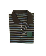 NEW! Bobby Jones Fine Cotton Golf (Polo) Shirt!  M  Dark Brown Striped - $68.37 CAD