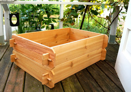 Cedar Garden Raised Bed Planter Flower Box Vegetable Elevated Outdoor Kit Herb - £63.94 GBP