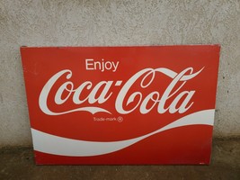  Vintage ENJOY Coca Cola COKE Metal box Soda Sign C - £239.99 GBP
